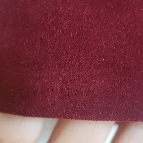 HOLLISTER Burgundy Faux Suede Skirt Ultra High Rise High-Waisted Exposed Zipper - Picture 10 of 13